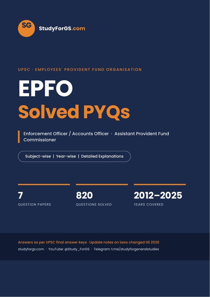 UPSC EPFO EO/AO & APFC — Solved Previous Year Questions 2012–2025 - PDF preview