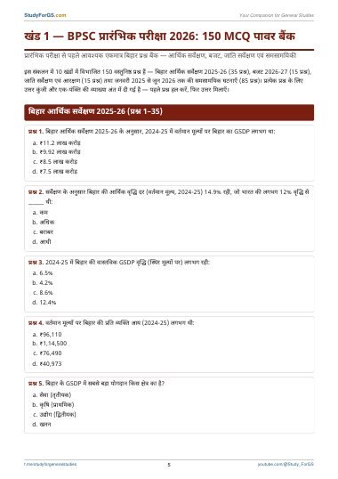 MCQ महासंग्रह - खंड 1 आरंभ